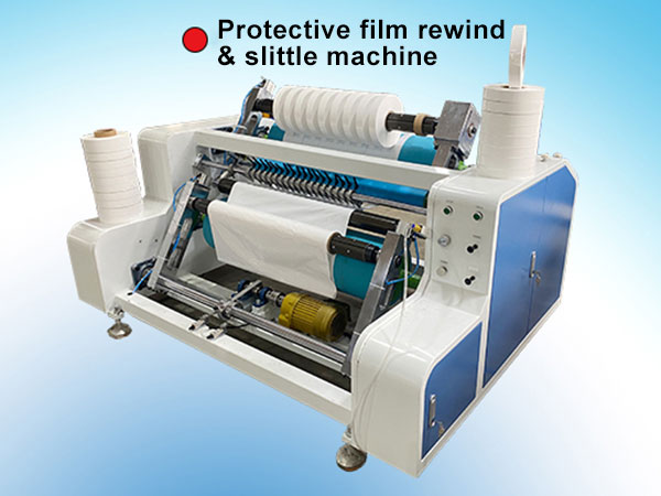 Protective film rewind & slittle machine